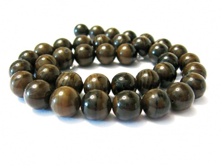 10 mm Kaffee Jaspis Kugel Edelstein Strang